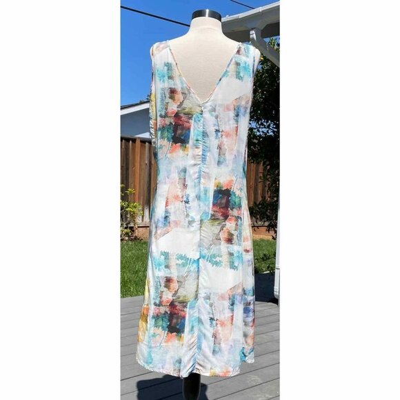 Blue Illusion Brand Glass House Print Shift Dress - Picture 3 of 6